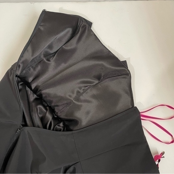 Betsey Johnson Strapless Pink Tulle Black Dress Size 6 NWT - Picture 7 of 10